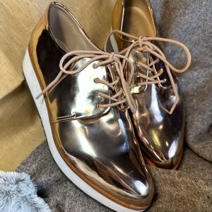 Also Gold Metallic Oxford Platforms. Party shoes. SZ 9, $39